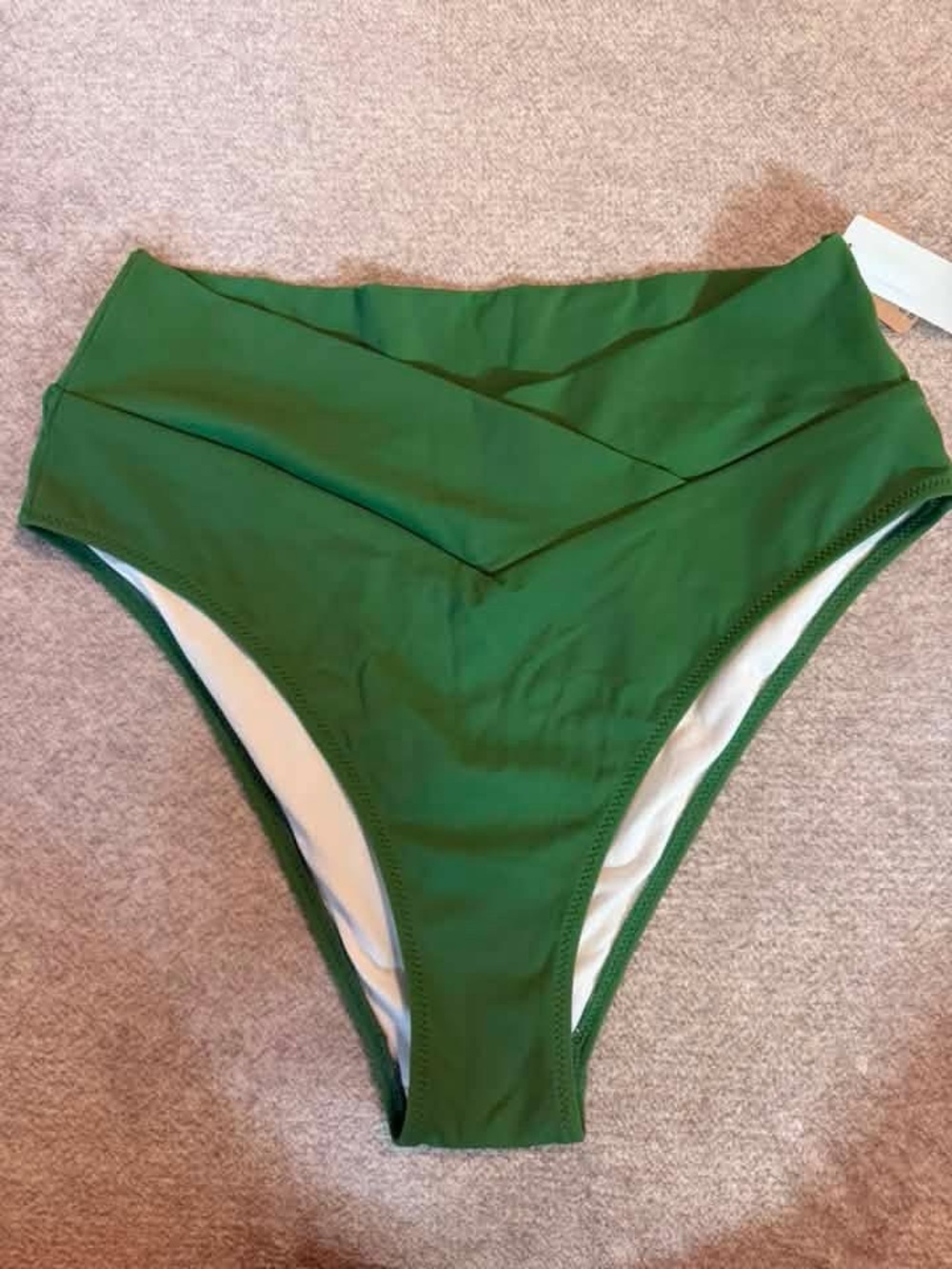 PINK Victoria's Secret High-Waist Green Bikini Bottoms